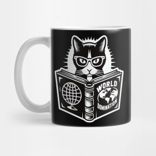 Clever Cat World Domination Plan Geeky Humor Mug